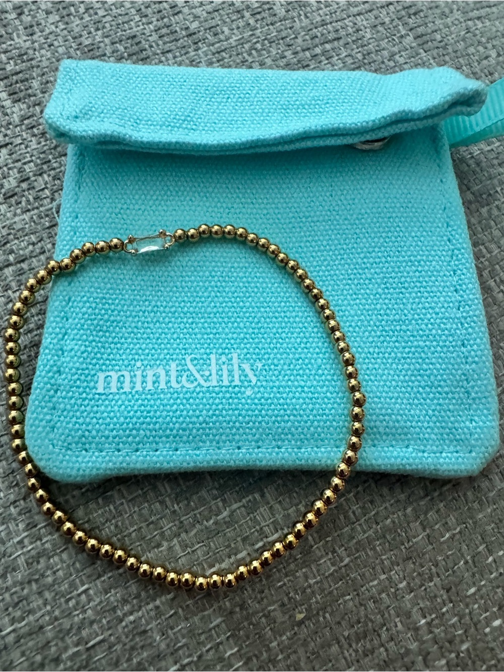 mini & lilly Gold Beaded Bracelet never worn